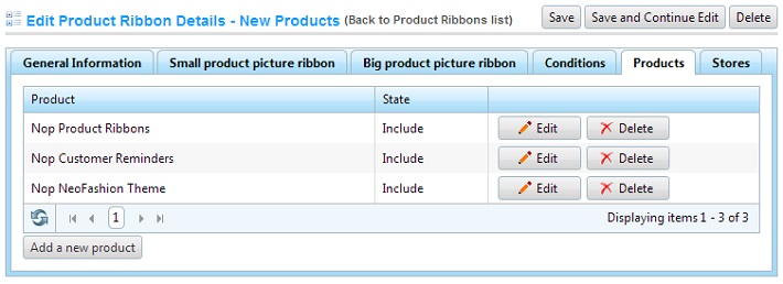 Product overrides tab